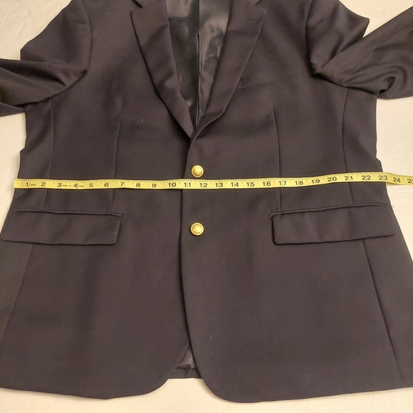Giorgio Fiorelli Navy Blue Super Fine Sports Coat 2 Button Jacket Size 46 R - Picture 12 of 14